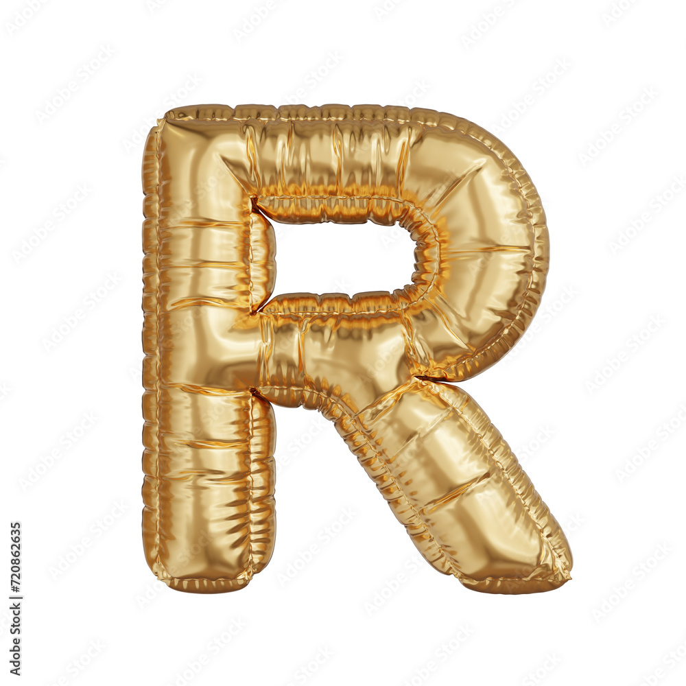 3D Balloon Inflated letter R 3D Balloon Inflated letter R