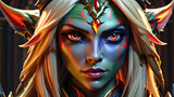 Mystical Beauty of the Female Undead Elf: In the Elegant Realm of Eternal Existence.(Generative AI)
