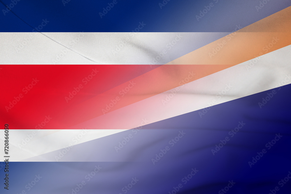 Costa Rica and Marshall Islands national flag transborder contract MHL CRI