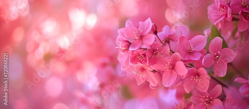 Captivating Pink Flower Blossoms - A Vibrant Display of Pink Flowers in Full Bloom © AkuAku