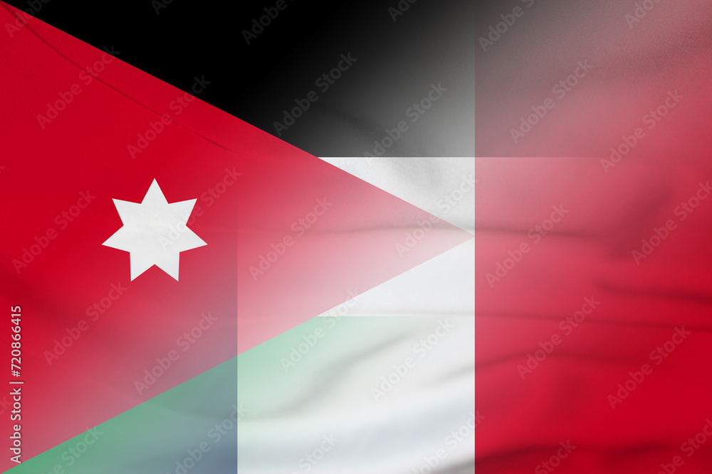 Jordan and France official flag transborder contract FRA JOR Jordan and France official flag transborder contract FRA JOR