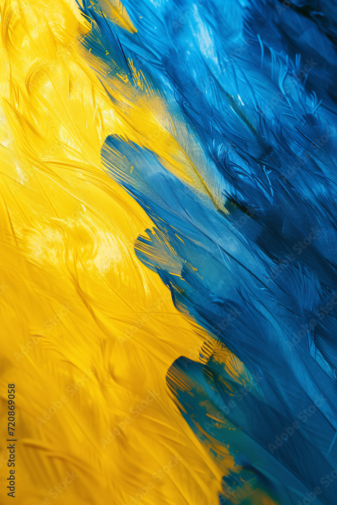 An abstract background of the ukrainian flag of yellow and blue.