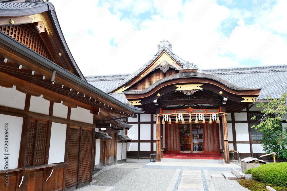 Naklejka premium Traditional Japanese Architecture and Construction Fushimi Inari Taisha Kyoto, Japan