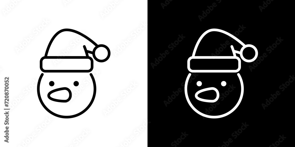 Fototapeta premium シンプルな雪だるまアイコン