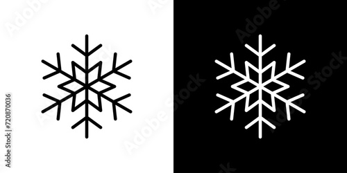 シンプルな雪の結晶アイコン