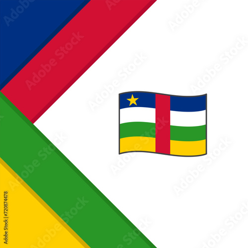 Central African Republic Flag Abstract Background Design Template. Central African Republic Independence Day Banner Social Media Post. Central African Republic Template