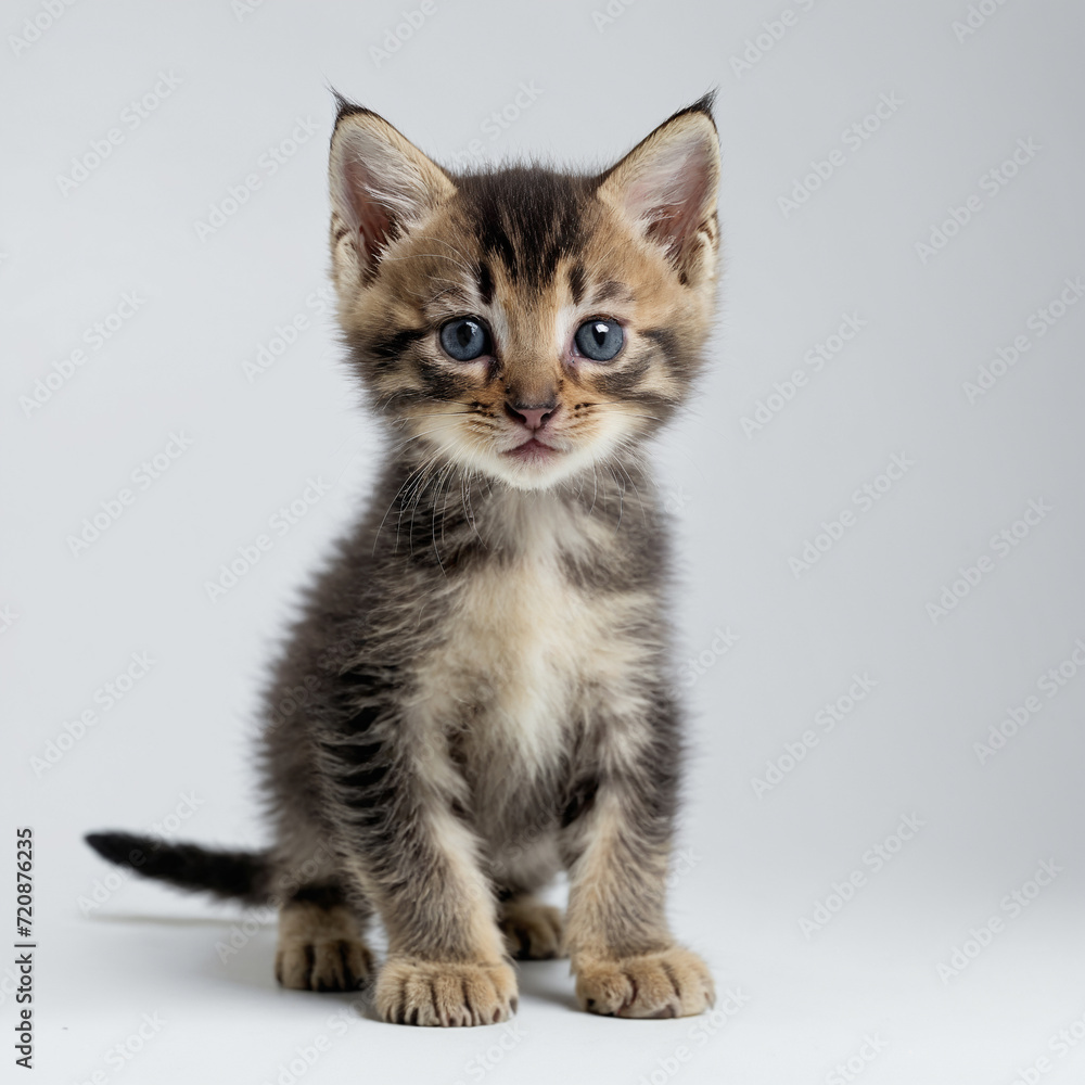 kitten on white