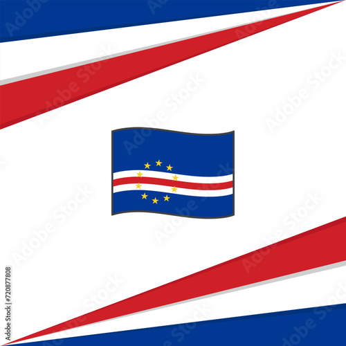 Cape Verde Flag Abstract Background Design Template. Cape Verde Independence Day Banner Social Media Post. Cape Verde Design