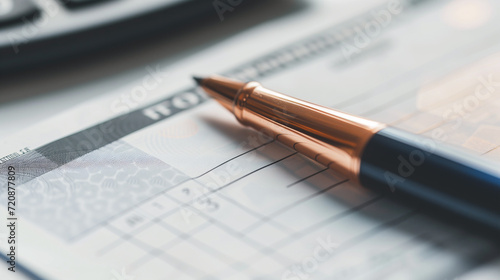 Blank cheque template. Empty check illustration. Image featuring a blank check design, suitable for financial and business-related concepts.