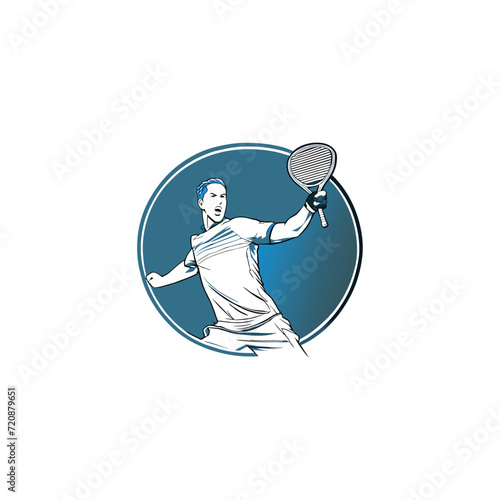 Tennis Sport Silhouette Logo Designs Template