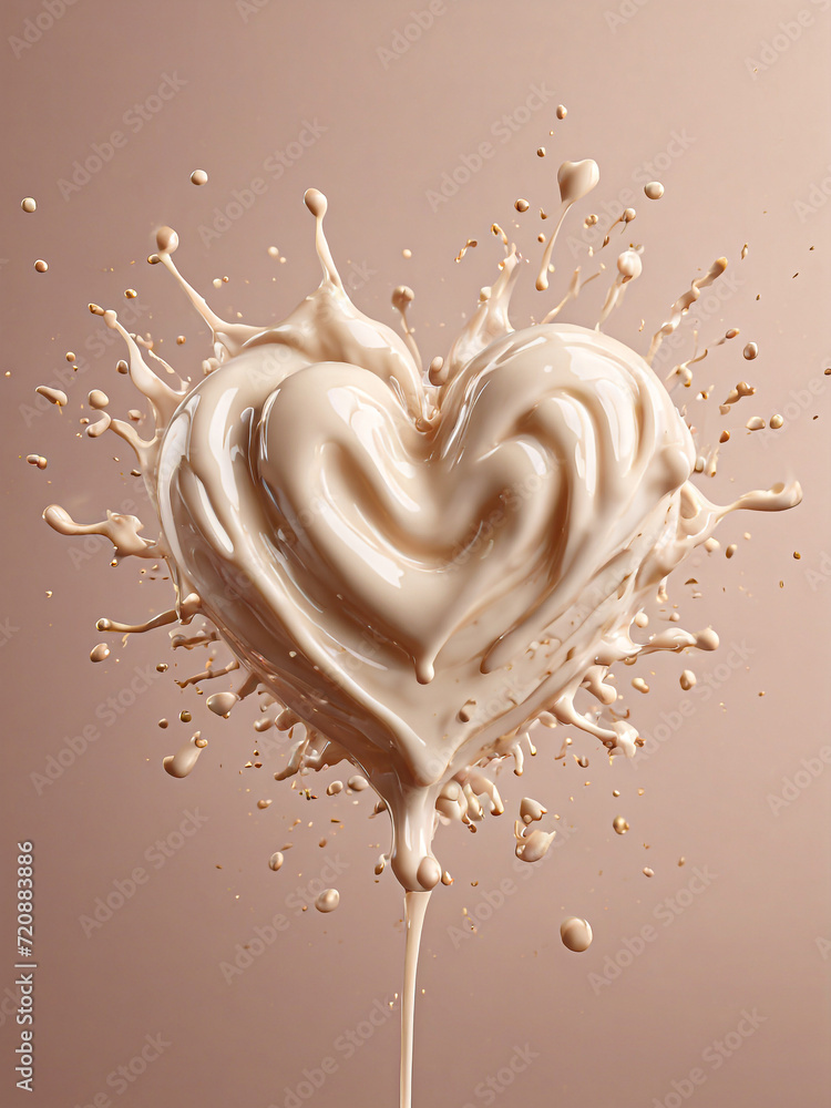 heart shaped splashing cream heart shaped splashing cream