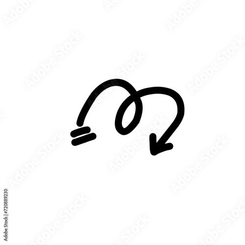 Vector set of different doodles. Hand drawn elements isolated on white background.
