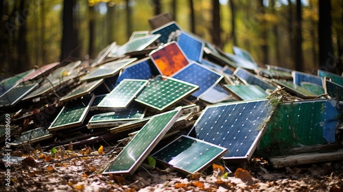 End of life solar panels difficult to recycle renewable energy hardware broken equipment.