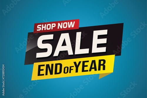End of year Sale word concept vector illustration with lines and 3d style, landing page, template, ui, web, mobile app, poster, banner, flyer, background, gift card, coupon, label, wallpaper  © Haji