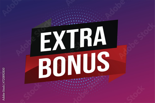 extra bonus word concept vector illustration with lines 3d style for social media landing page, template, ui, web, mobile app, poster, banner, flyer, background, gift card, coupon, label, wallpaper	