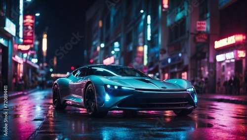 futuristic cars on city roads