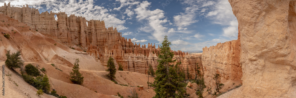 Panorama of Clouds Passing Over the Hoodoos of Bryce Canyon