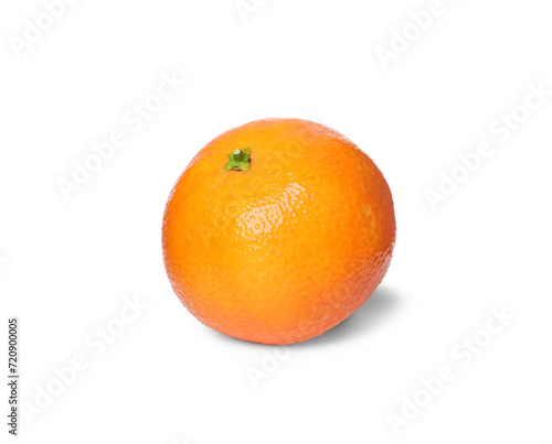 Fresh ripe juicy tangerine isolated on white