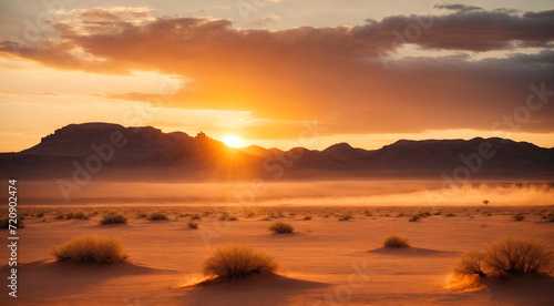 Sunset In The Desert