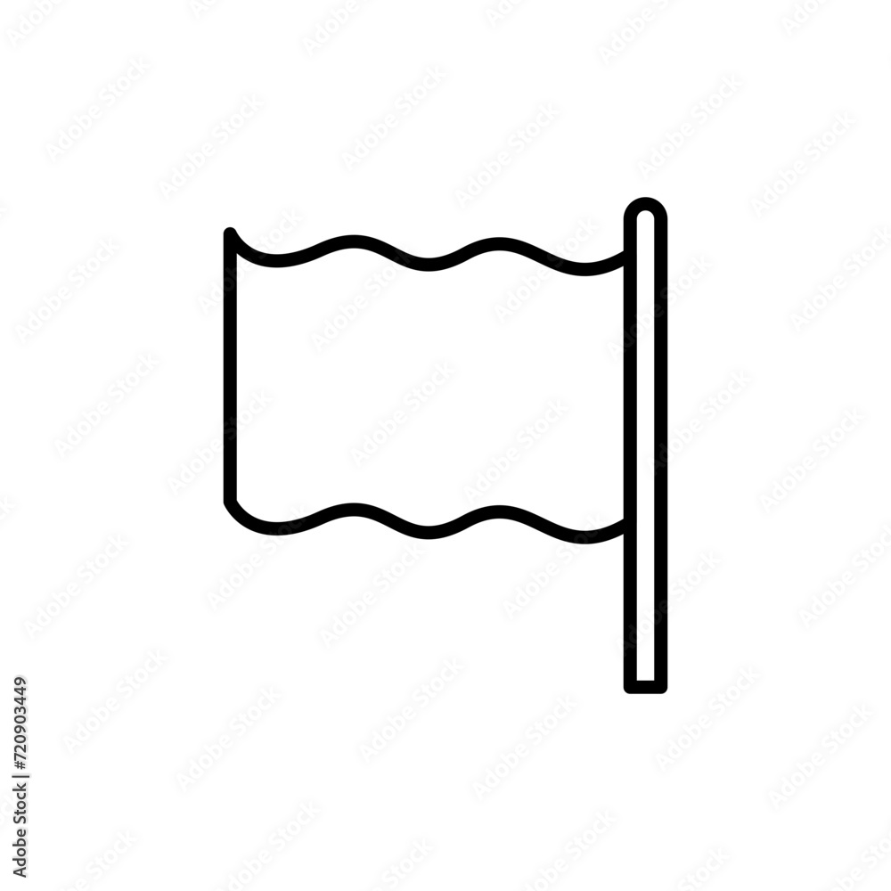 Obraz premium Flag outline icons, minimalist vector illustration ,simple transparent graphic element .Isolated on white background