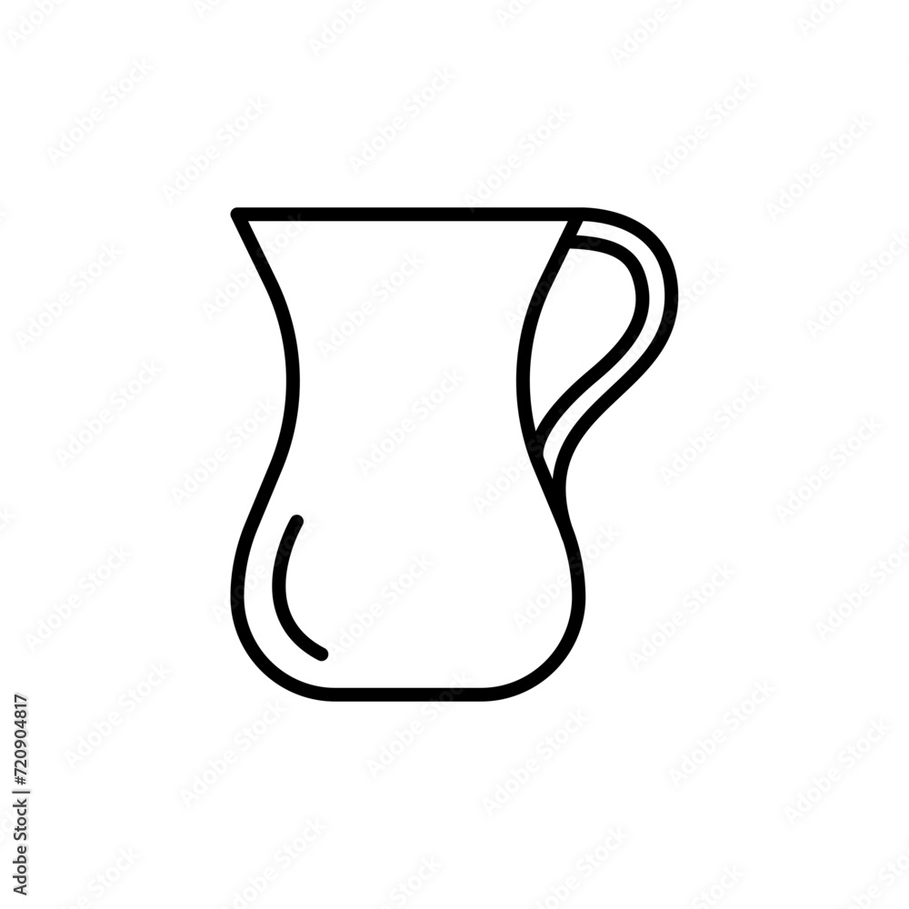 Drinking glass outline icons, minimalist vector illustration ,simple transparent graphic element .Isolated on white background