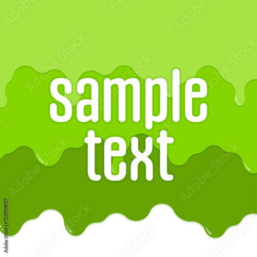 フレーム素材_垂れた液体_黄緑