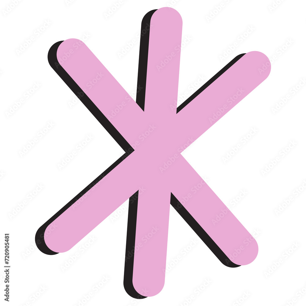 Obraz premium Pink snowflake / asterisk