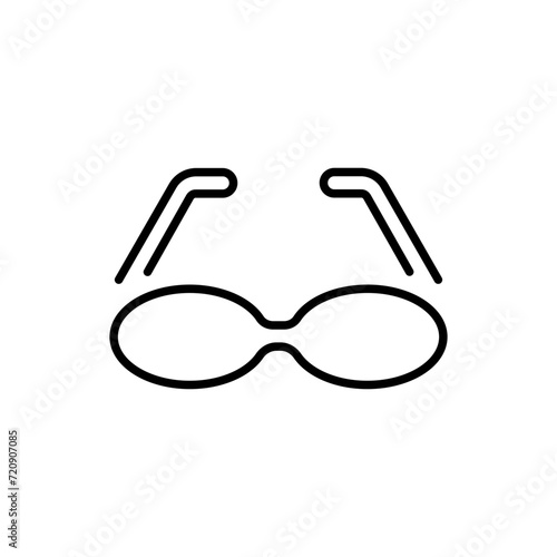 Eyeglasses outline icons, minimalist vector illustration ,simple transparent graphic element .Isolated on white background