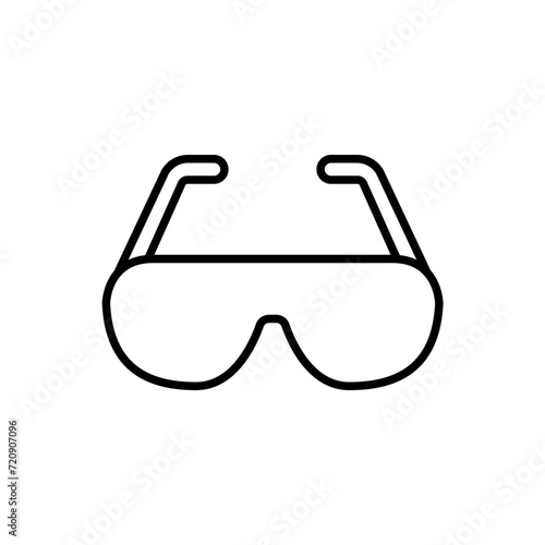 Eyeglasses outline icons, minimalist vector illustration ,simple transparent graphic element .Isolated on white background
