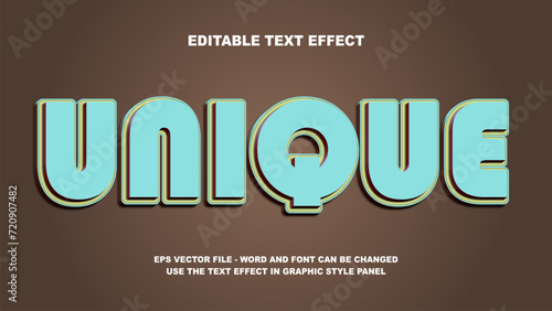 Editable Text Effect Unique 3D Vector Template