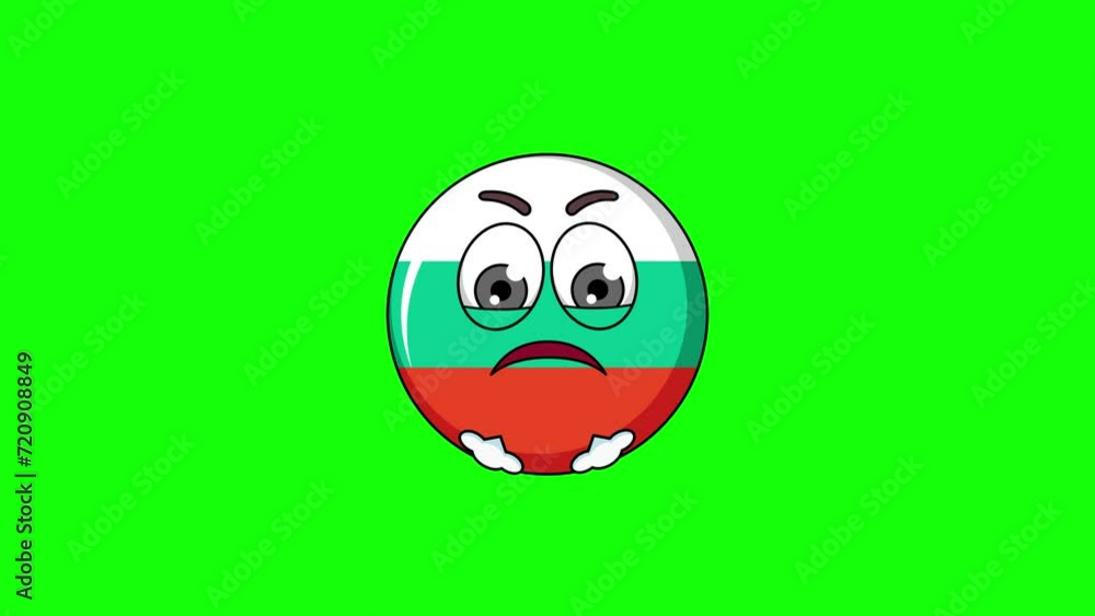 flag of bulgaria character with expressions of irritation, anger, and contempt, face with Steam From Nose flag of bulgaria character with expressions of irritation, anger, and contempt, face with Steam From Nose