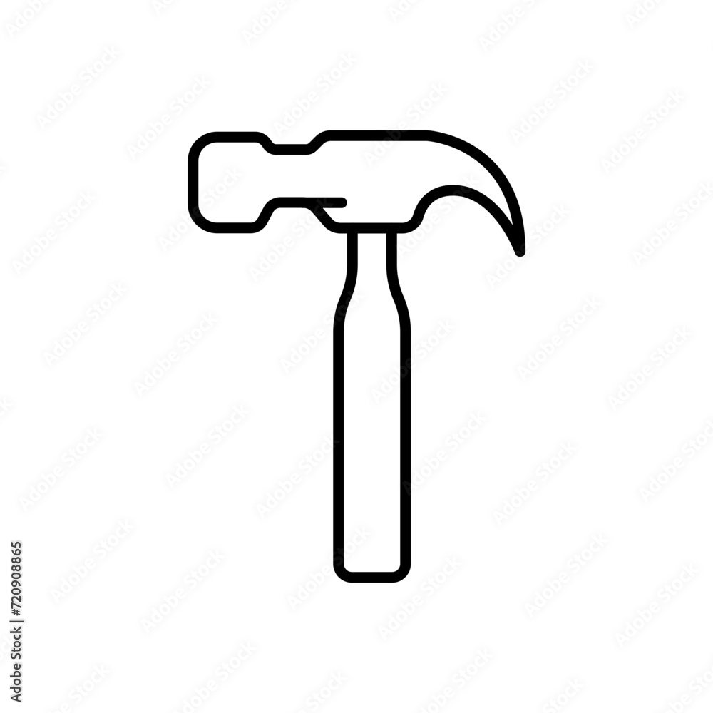 Hammer outline icons, minimalist vector illustration ,simple transparent graphic element .Isolated on white background Hammer outline icons, minimalist vector illustration ,simple transparent graphic element .Isolated on white background