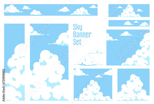 バナーセット_青空と雲