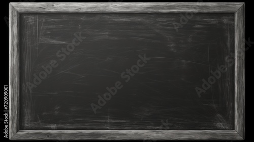 Clean slate: realistic empty chalkboard with wooden frame – school or restaurant menu design template