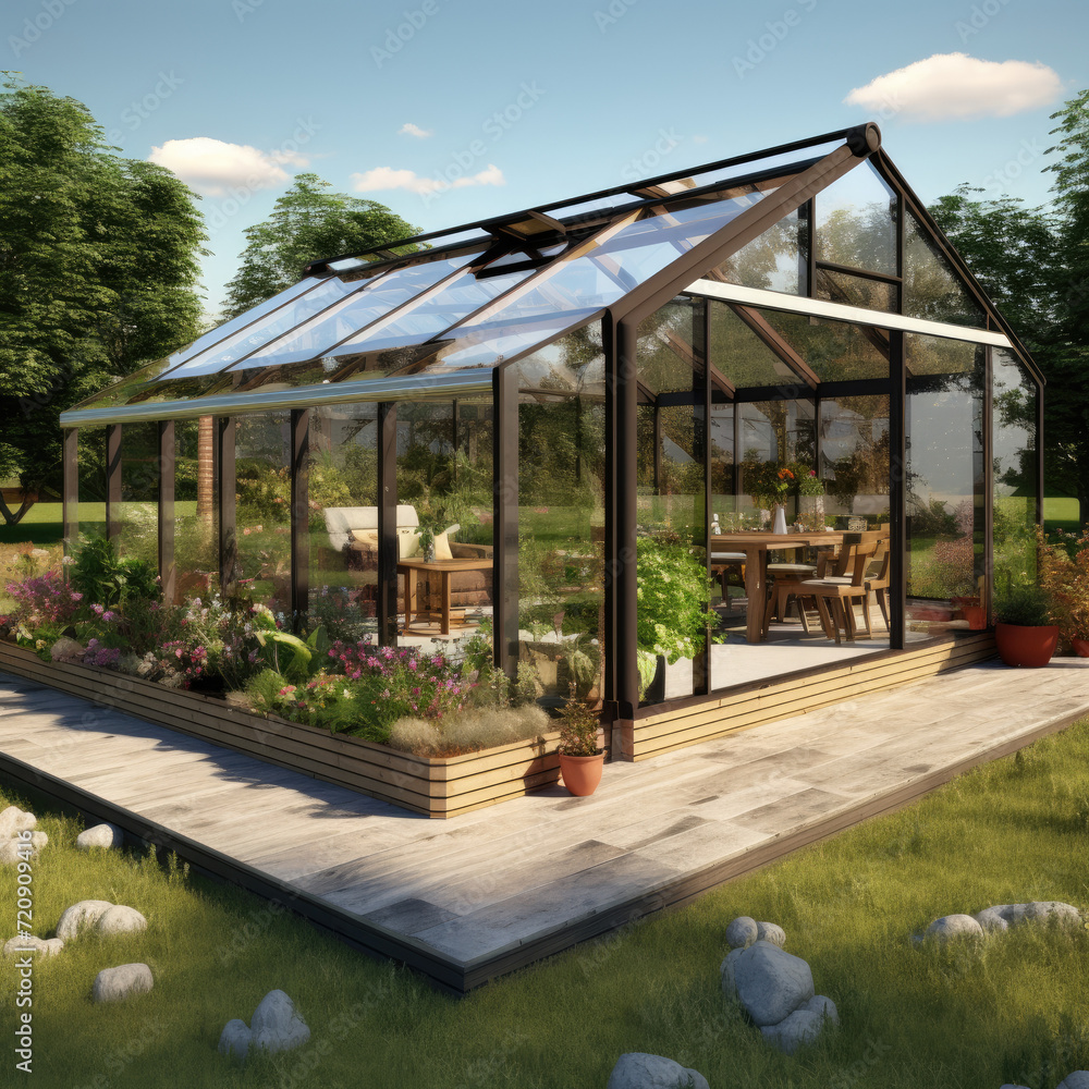 Meadow-Themed Elegant Greenhouse: Top-Line 3D Quality Meadow-Themed Elegant Greenhouse: Top-Line 3D Quality
