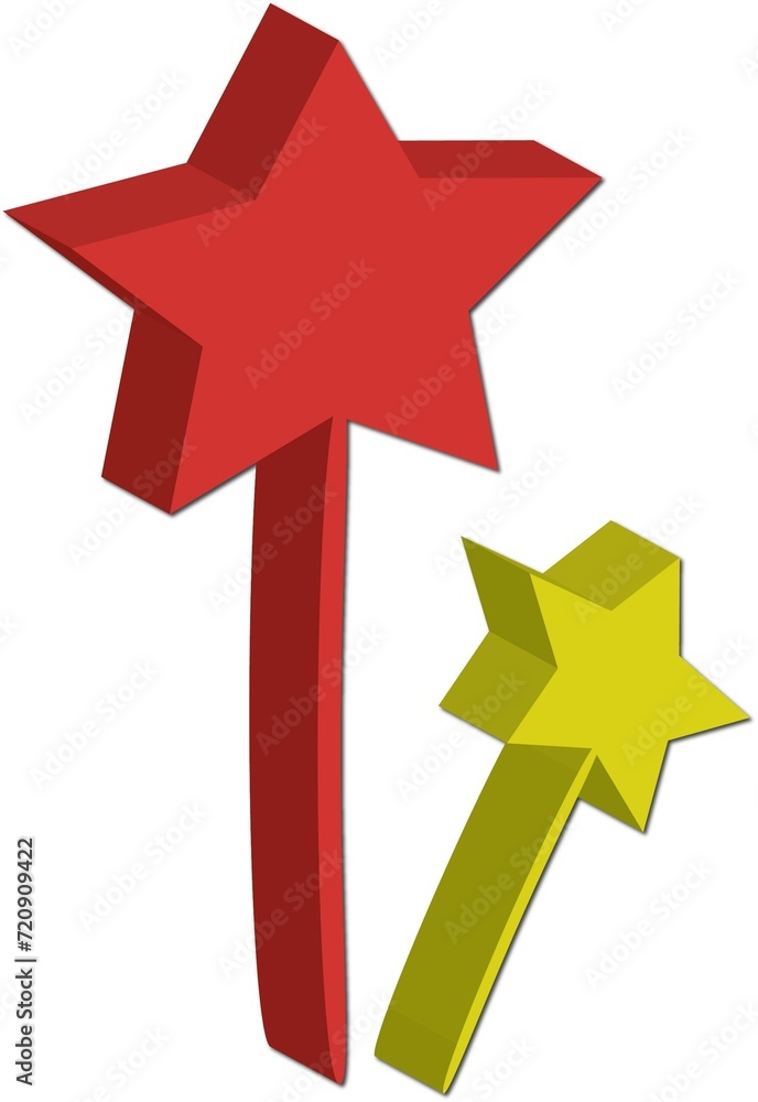 Illustration Image Design Stick Star Ornament Illustration Image Design Stick Star Ornament