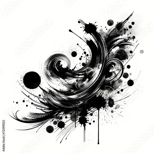 Black splash pattern