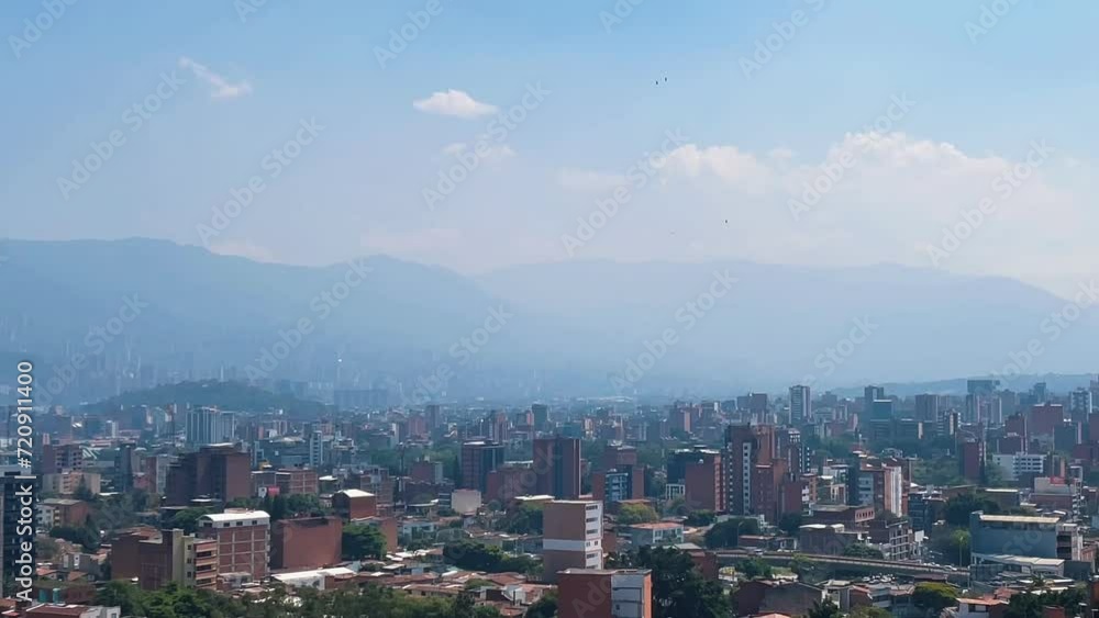 Smoke in the air of Medellin city, Colombia Smoke in the air of Medellin city, Colombia