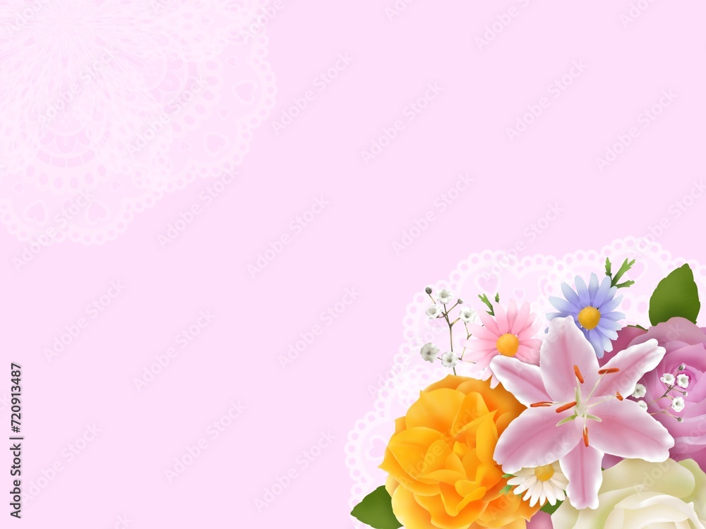 Fototapeta premium ブーケの背景