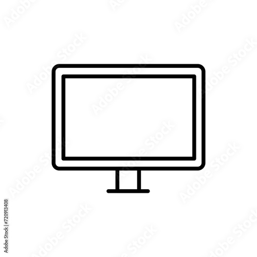 Monitor outline icons, minimalist vector illustration ,simple transparent graphic element .Isolated on white background