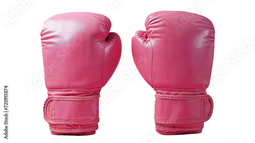 Pink boxing gloves, cancer awareness concept, fight, gloves, big pink boxing gloves, isolated on a transparent background © photowarehouse