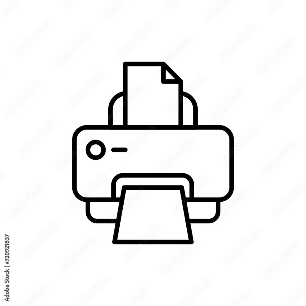 Printer outline icons, minimalist vector illustration ,simple transparent graphic element .Isolated on white background Printer outline icons, minimalist vector illustration ,simple transparent graphic element .Isolated on white background