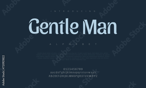 Gentleman creative modern urban alphabet font. Digital abstract moslem, futuristic, fashion, sport, minimal technology typography. Simple numeric vector illustration