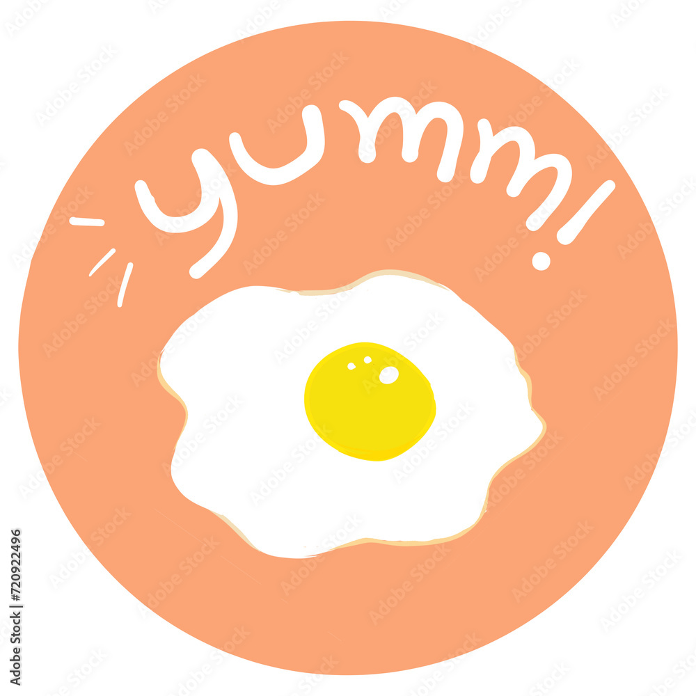 fried egg illustration