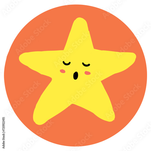yellow star on a red background