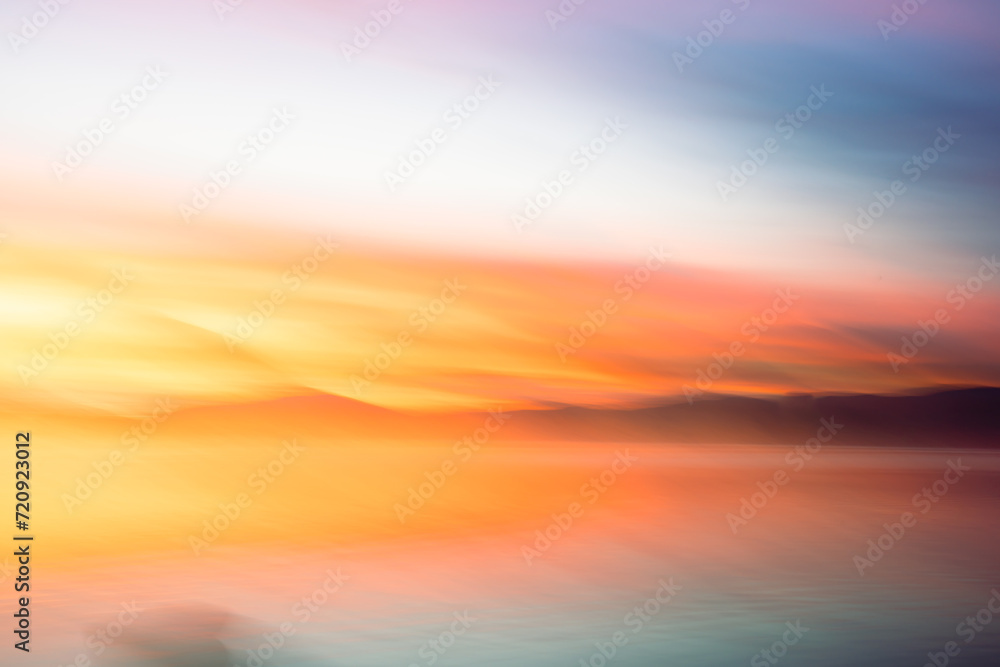 Background sunset intentional camera movement effect