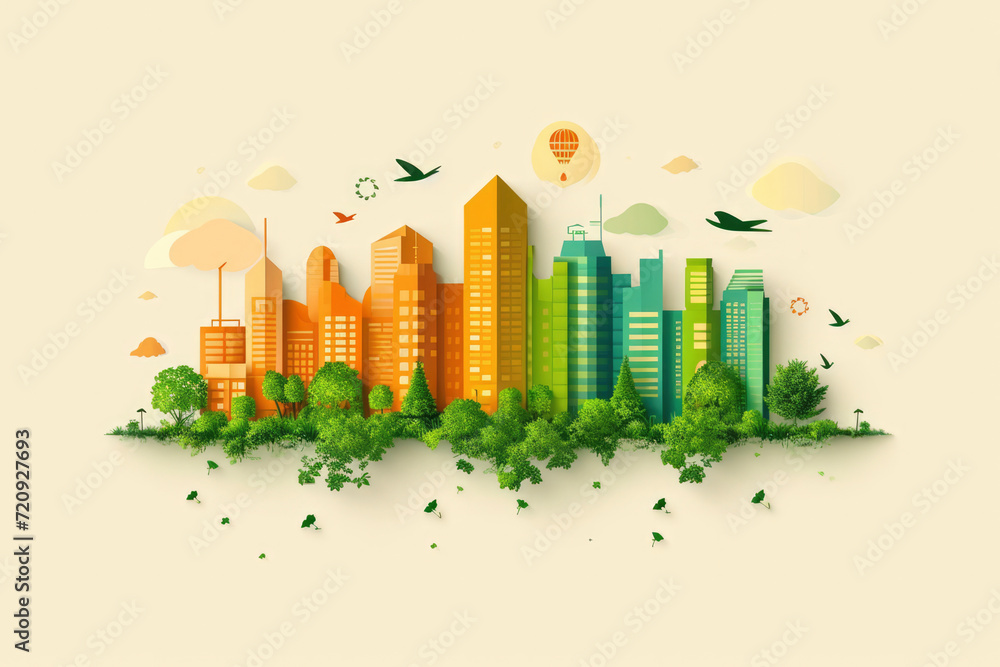 Fototapeta premium Environmental Stewardship: Implementing eco-friendly practices and sustainability initiatives