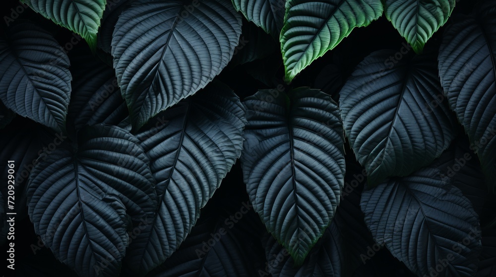 Abstract black leaves texture for tropical leaf background with copy space, dark nature concept Abstract black leaves texture for tropical leaf background with copy space, dark nature concept