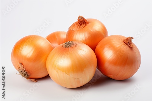 Assorted colorful onions set on white background for a striking visual presentation