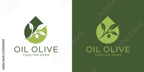 olive oil logo design, negative space logo, simple logo.